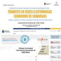 Telde organiza un taller gratuito para realizar trámites  en la sede electrónica del Gobierno de Canarias destinado a asociaciones