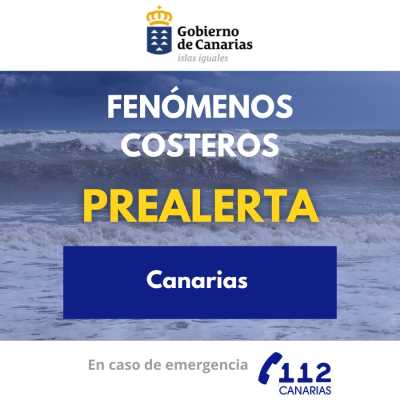 El Gobierno de Canarias declara la prealerta por fenómenos costeros en el archipiélago