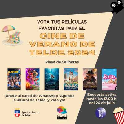 Cultura hace partícipe a la ciudadanía para elegir las tres películas del Cine de Verano de Telde 2024