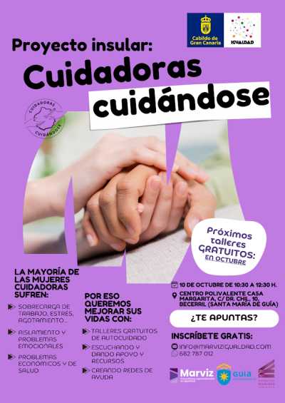 Guía acoge la próxima semana el proyecto insular ‘Cuidadoras Cuidándose’