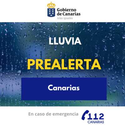 El Gobierno de Canarias declara la situación de prealerta por lluvias en el archipiélago