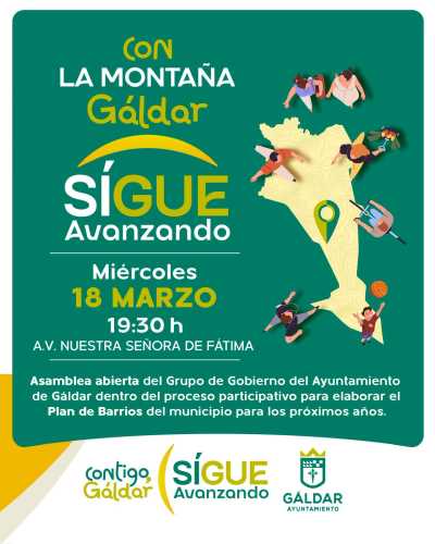 El barrio La Montaña celebra este 18 de marzo su asamblea del itinerario ‘Contigo, Gáldar Sigue Avanzando’
