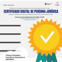 Participación Ciudadana imparte este viernes una nueva edición del taller sobre certificado digital para persona jurídica