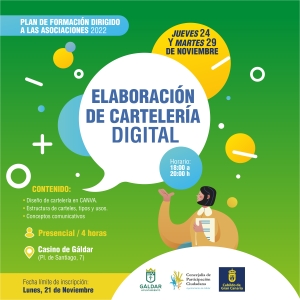 Participación Ciudadana desarrolla una acción formativa de elaboración de cartelería digital