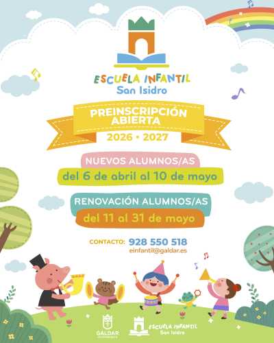 La Escuela Infantil de San Isidro abre el periodo de preinscripción para el curso 2026 - 2027