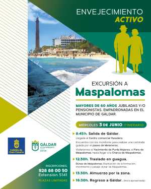 Envejecimiento Activo organiza una salida cultural a Maspalomas el miércoles 3 de junio