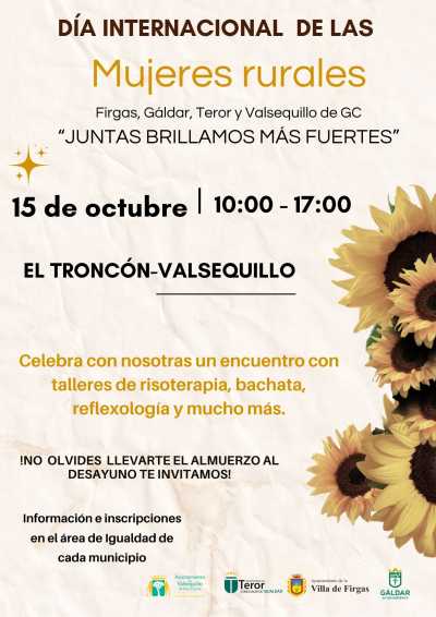 Gáldar participará el 15 de octubre en un evento del Día Internacional de las Mujeres Rurales en Valsequillo