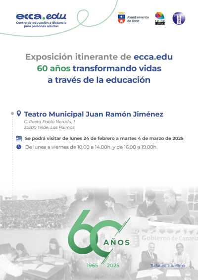 Telde acoge la exposición itinerante ‘60 años transformando vidas a través de la educación’ de ecca.edu