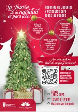 La plaza de San Gregorio acoge este sábado la gran recogida solidaria de juguetes destinada a las fa