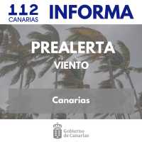 El Gobierno de Canarias actualiza la situación de prealerta por viento en el archipiélago